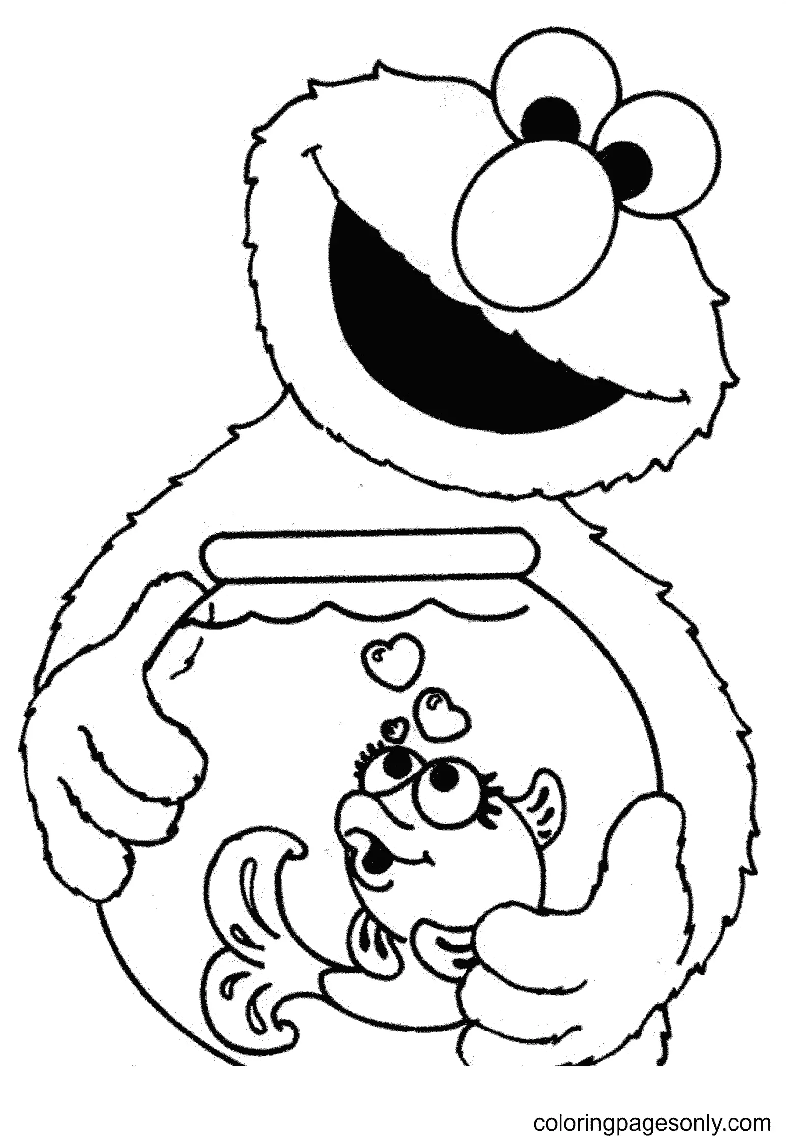 Desenhos de Elmo Para Colorir 2