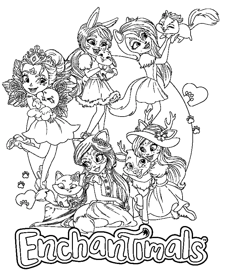 Desenhos de Enchantimals Para Colorir 1