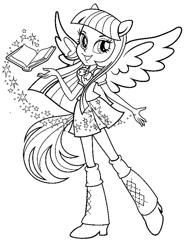 Desenhos de Equestria Girls Para Colorir 1