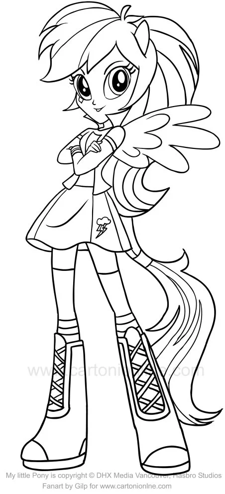 Desenhos de Equestria Girls Para Colorir 11