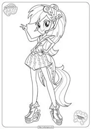 Desenhos de Equestria Girls Para Colorir 14