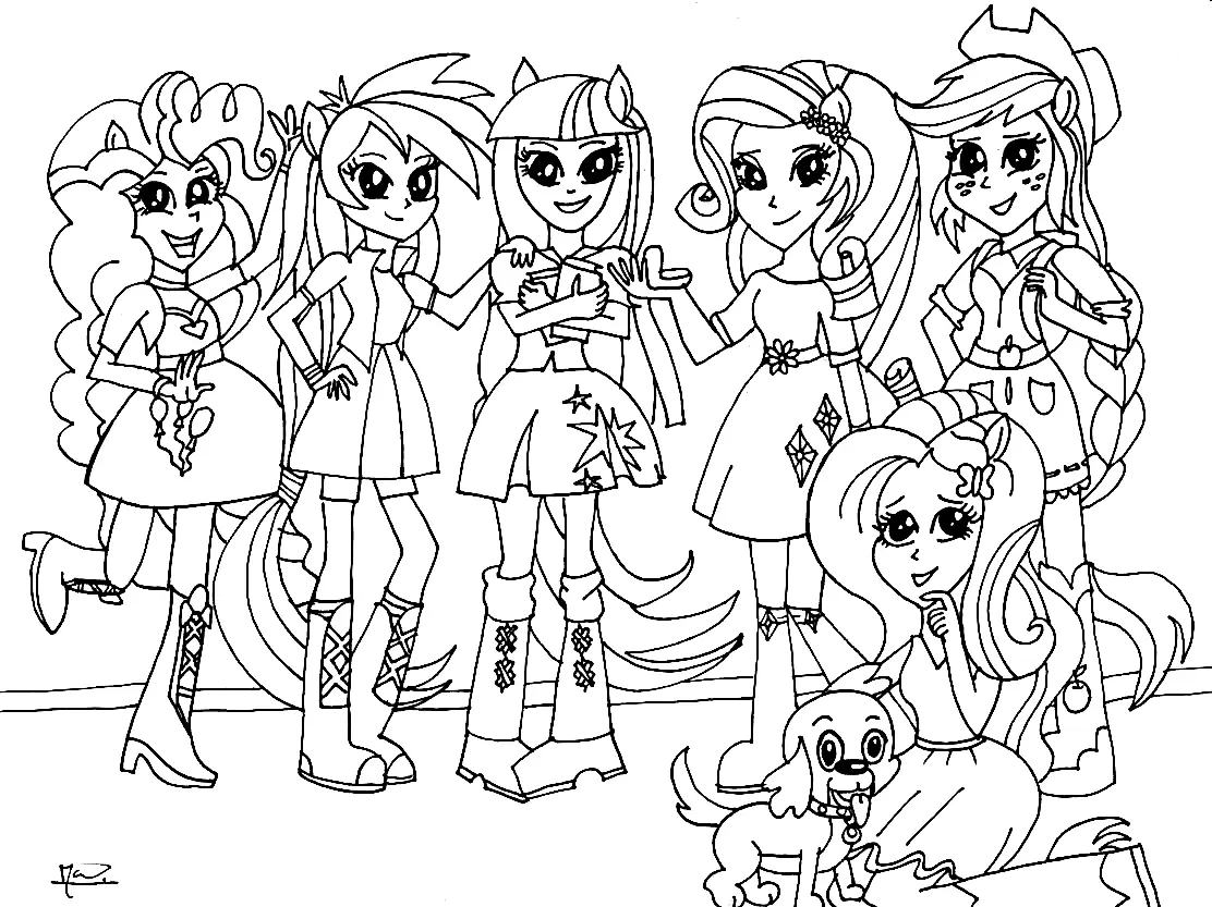 Desenhos de Equestria Girls Para Colorir 22