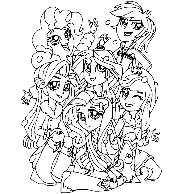 Desenhos de Equestria Girls Para Colorir 27