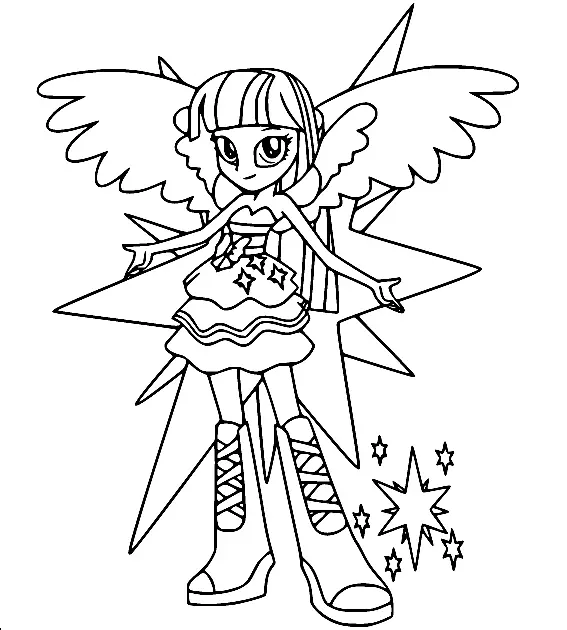 Desenhos de Equestria Girls Para Colorir 29