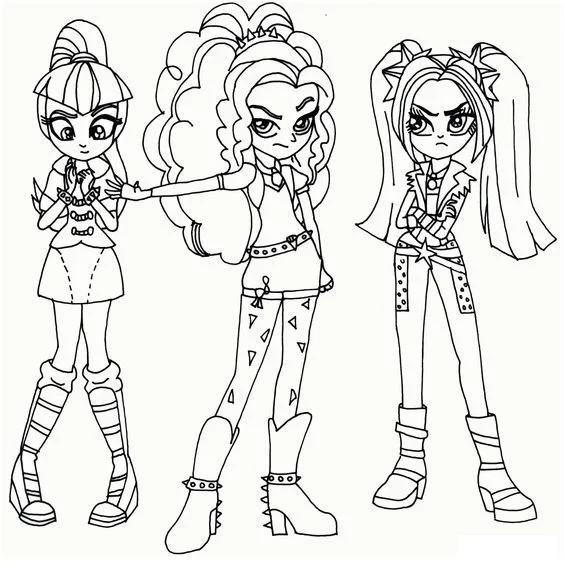 Desenhos de Equestria Girls Para Colorir 3