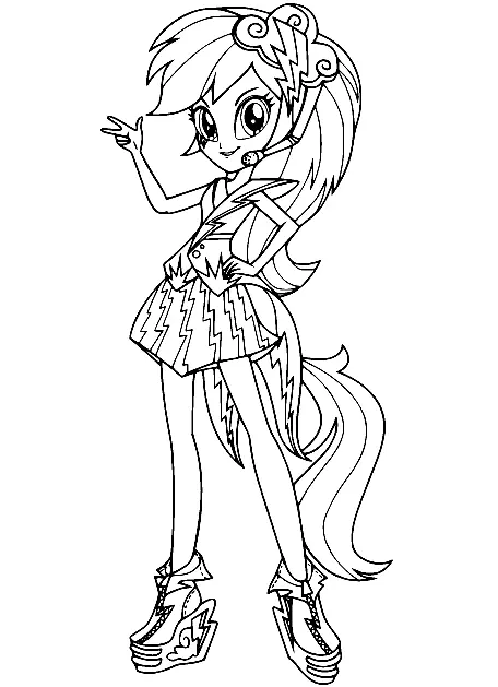 Desenhos de Equestria Girls Para Colorir 30