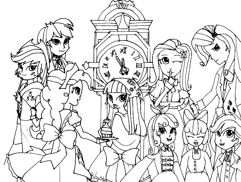 Desenhos de Equestria Girls Para Colorir 36