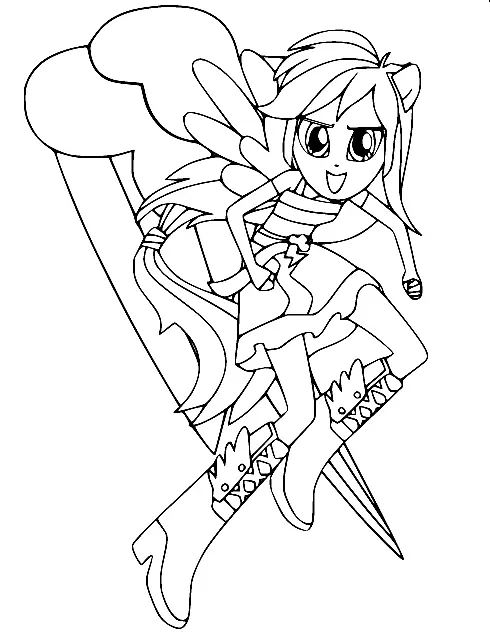 Desenhos de Equestria Girls Para Colorir 40