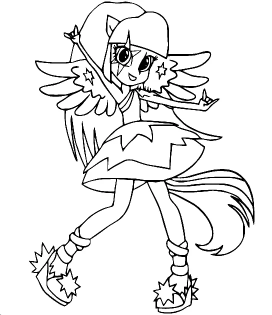 Desenhos de Equestria Girls Para Colorir 42