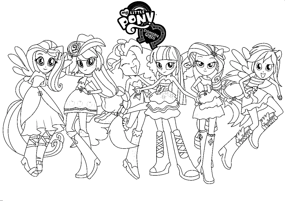 Desenhos de Equestria Girls Para Colorir 9