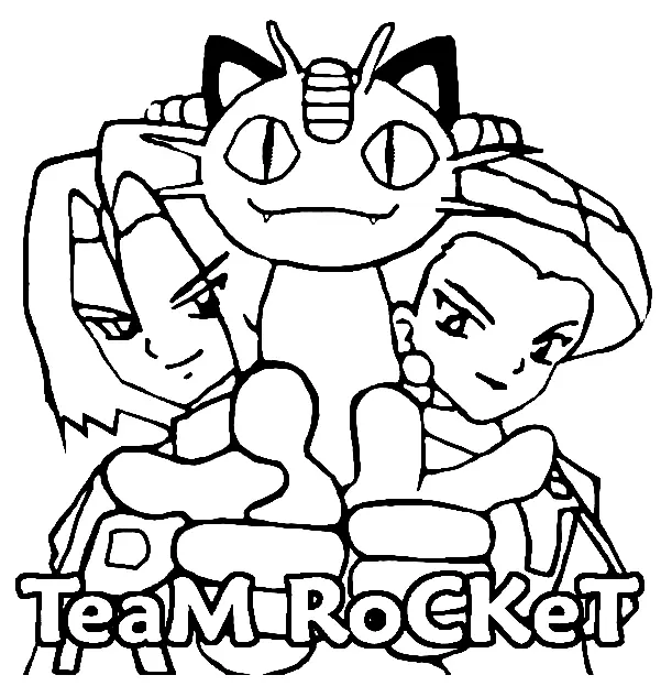 Desenhos de Equipe Rocket Para Colorir 26