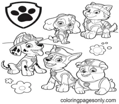 Desenhos de Everest patrulha canina Para Colorir 1