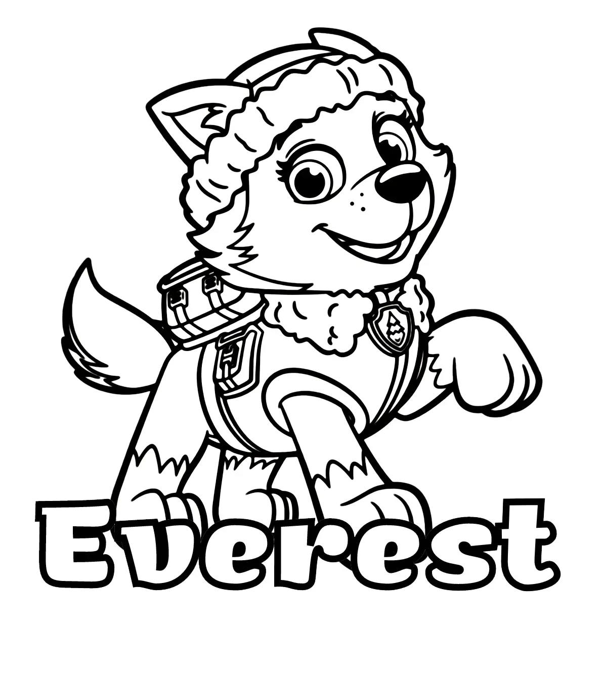 Desenhos de Everest patrulha canina Para Colorir