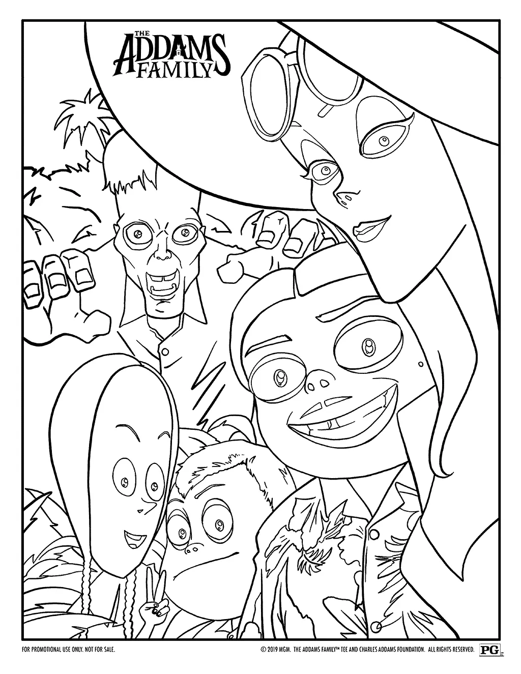 Desenhos de Familia Addams Para Colorir 18