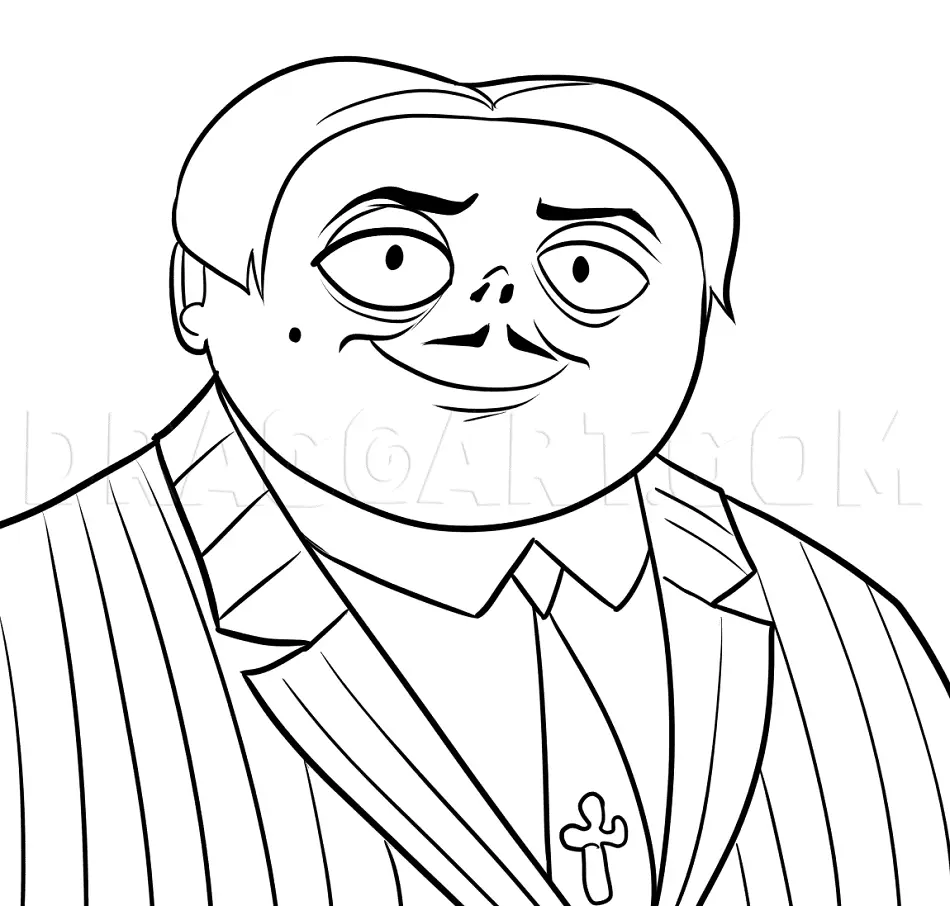 Desenhos de Familia Addams Para Colorir 19