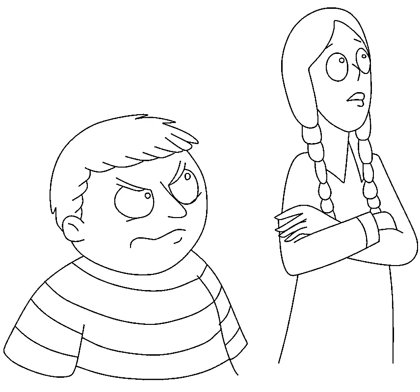 Desenhos de Familia Addams Para Colorir 21