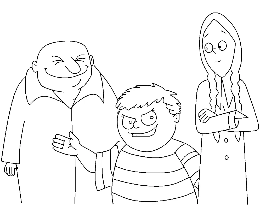 Desenhos de Familia Addams Para Colorir 28