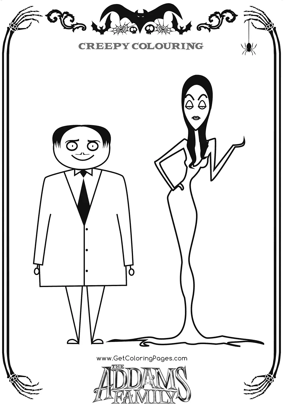 Desenhos de Familia Addams Para Colorir 31