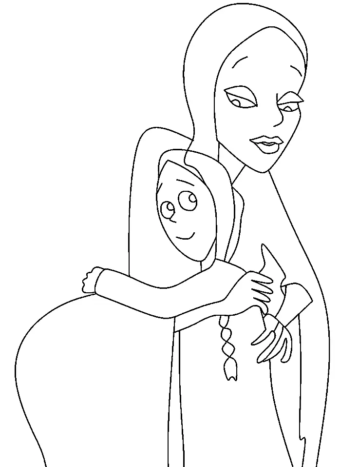 Desenhos de Familia Addams Para Colorir 32