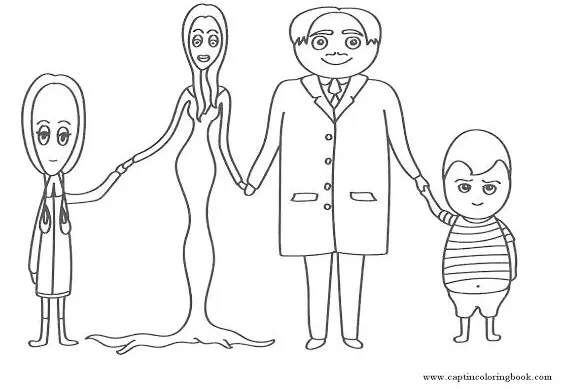 Desenhos de Familia Addams Para Colorir 9