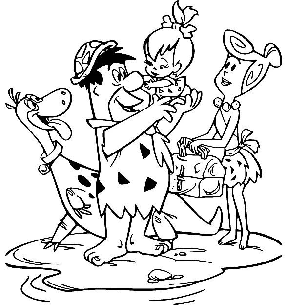 Desenhos de Flintstones Para Colorir 15