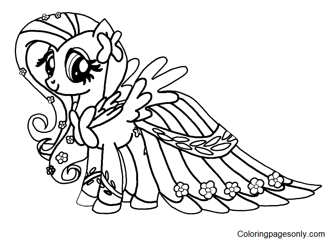 Desenhos de Fluttershy Para Colorir 1