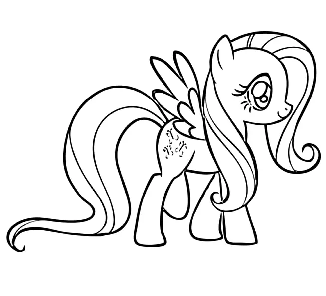 Desenhos de Fluttershy Para Colorir 10