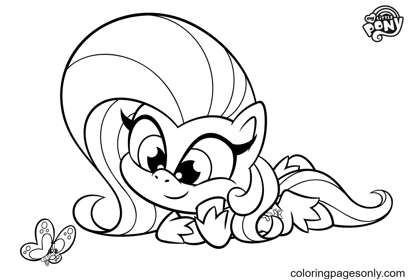 Desenhos de Fluttershy Para Colorir 12