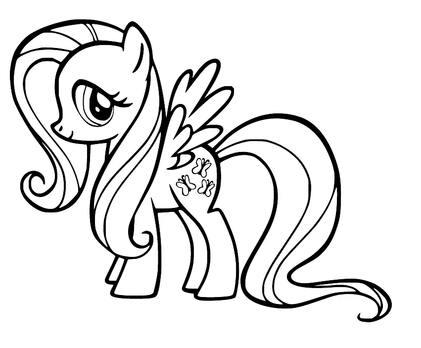 Desenhos de Fluttershy Para Colorir 13