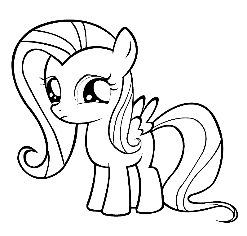 Desenhos de Fluttershy Para Colorir 14