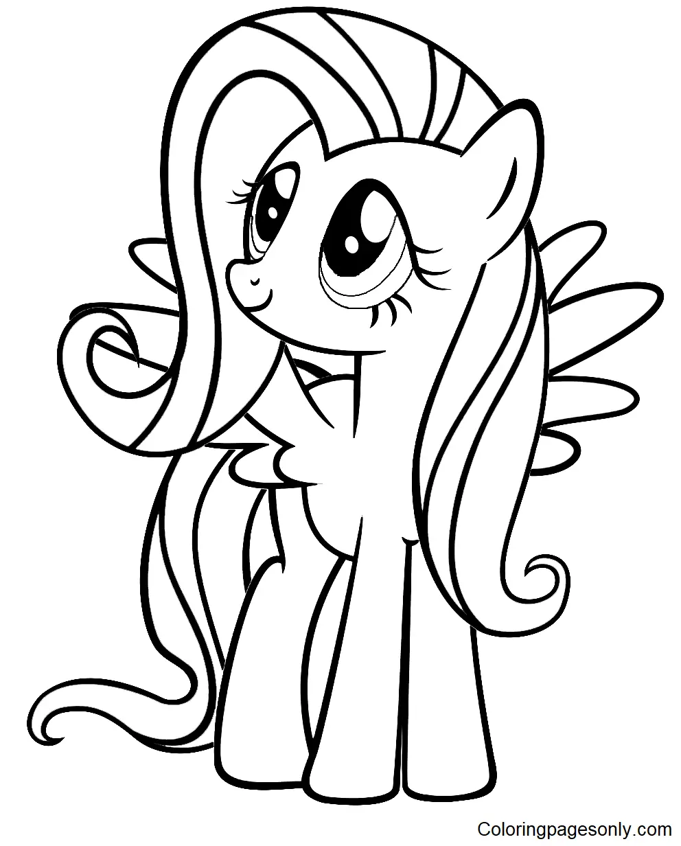 Desenhos de Fluttershy Para Colorir 15