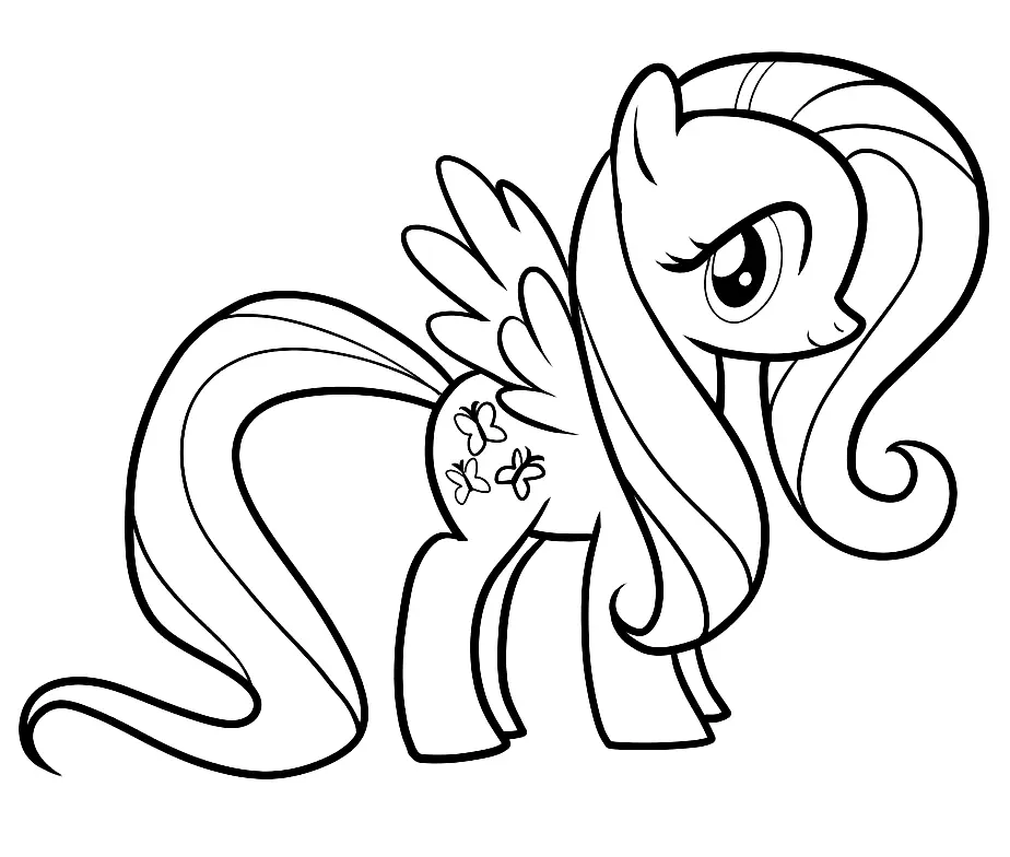 Desenhos de Fluttershy Para Colorir 16