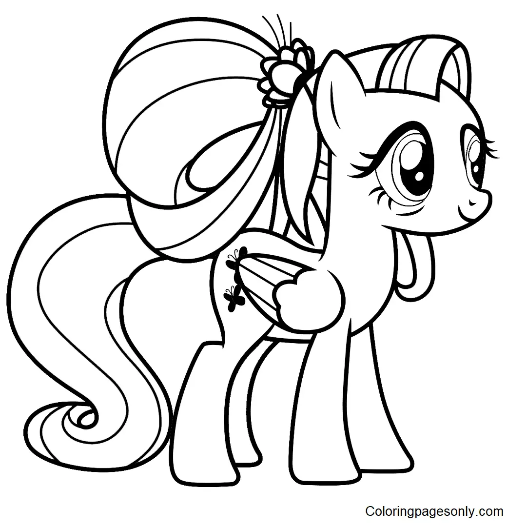 Desenhos de Fluttershy Para Colorir 17