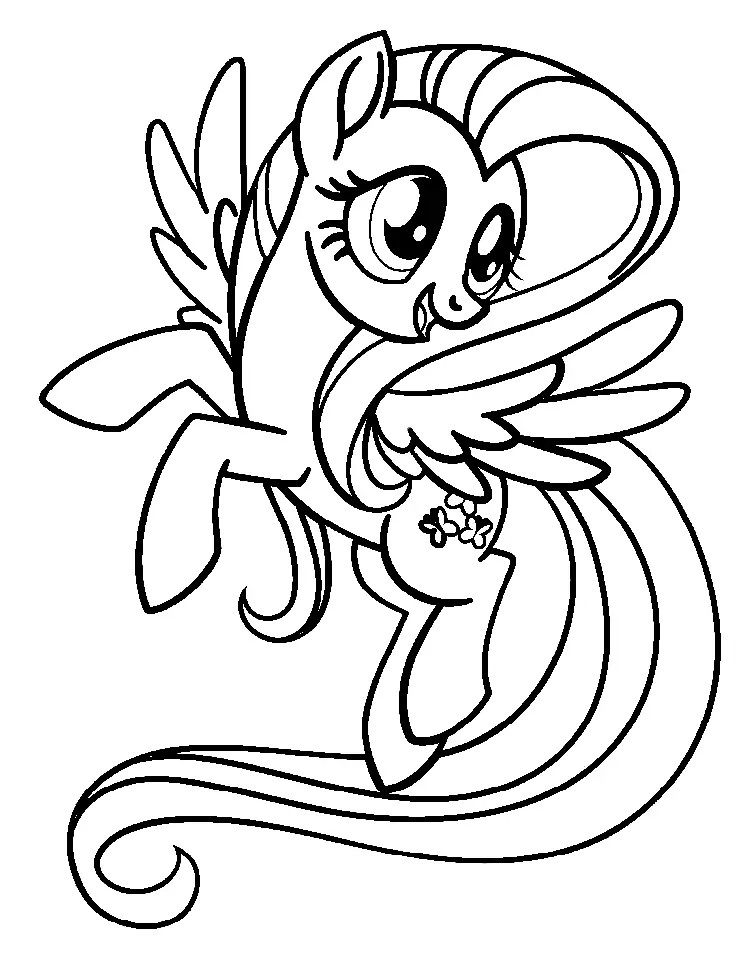 Desenhos de Fluttershy Para Colorir 18