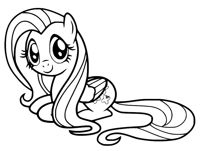 Desenhos de Fluttershy Para Colorir 19