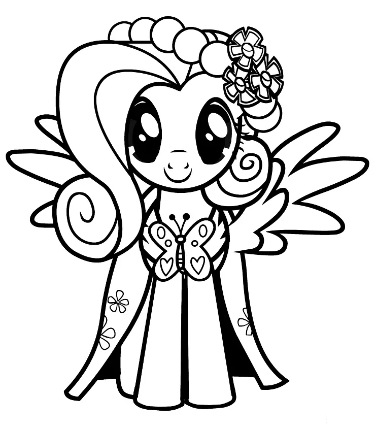 Desenhos de Fluttershy Para Colorir 20