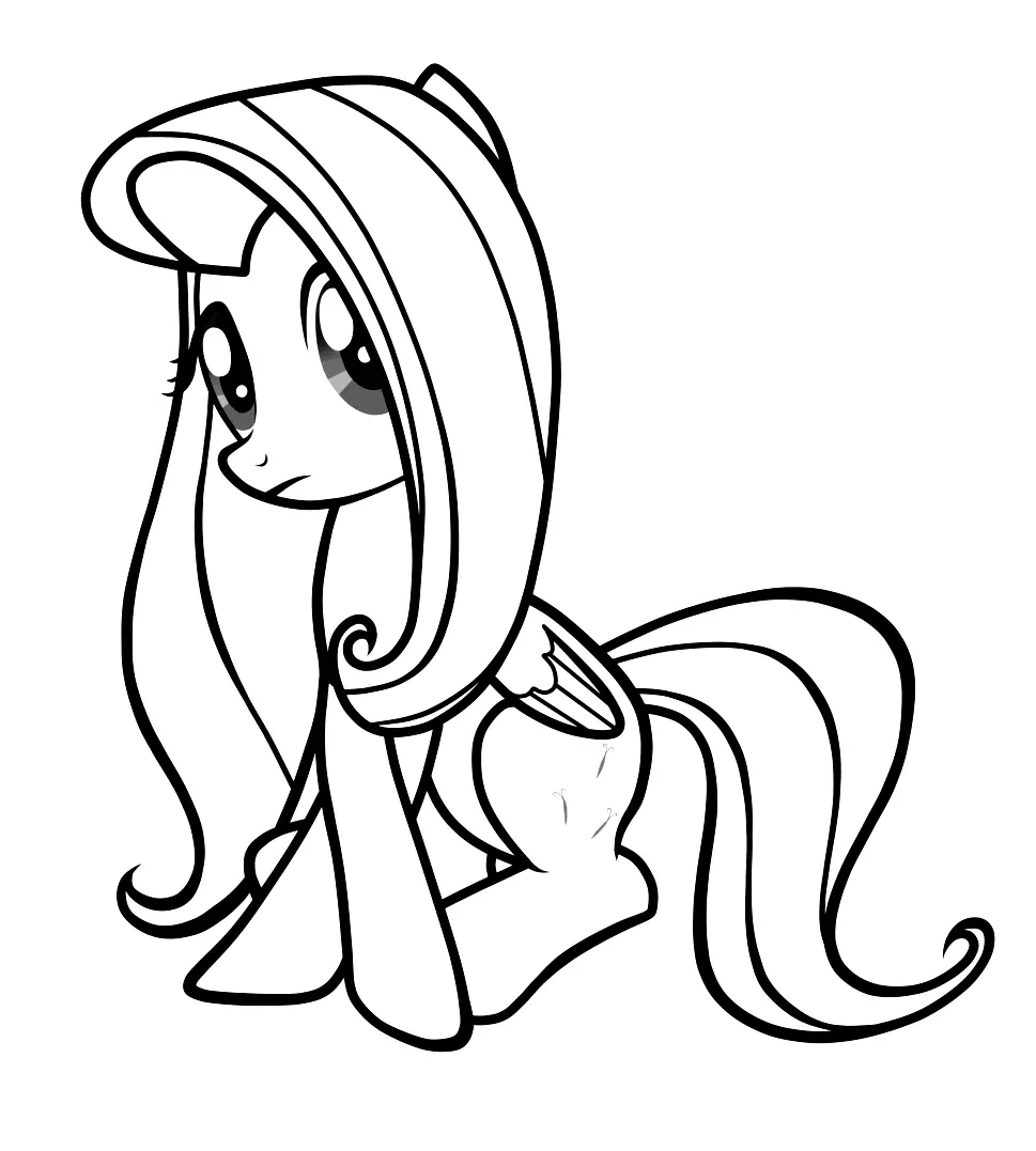 Desenhos de Fluttershy Para Colorir 23