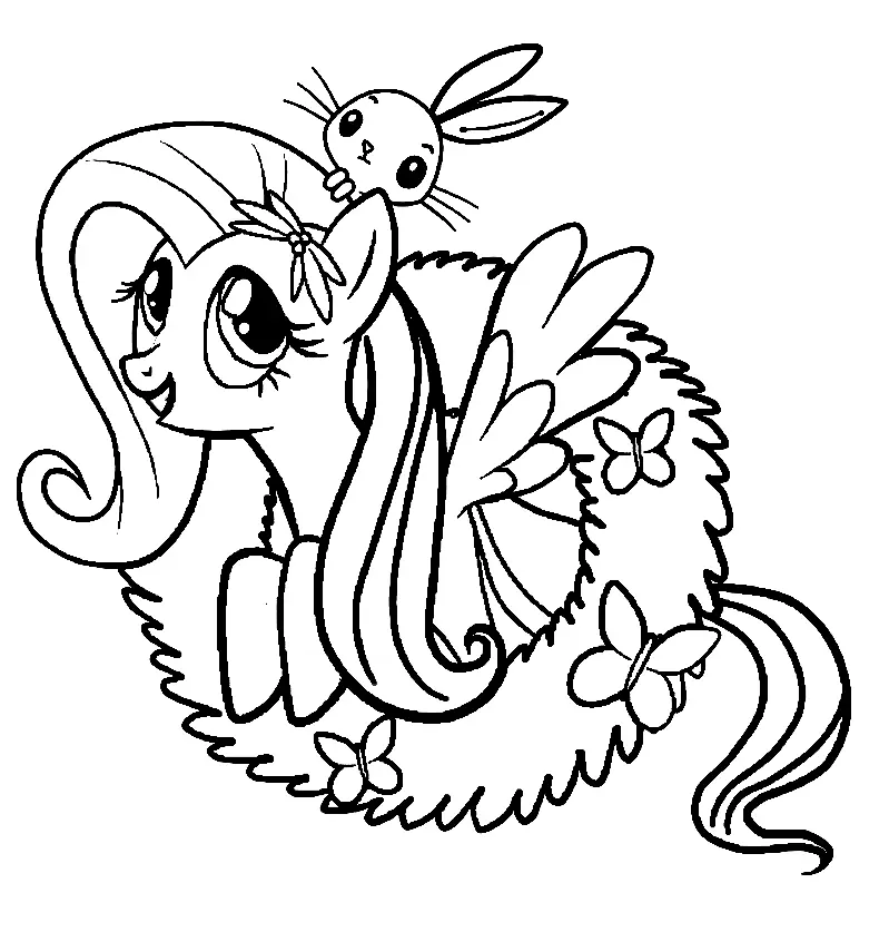 Desenhos de Fluttershy Para Colorir 25