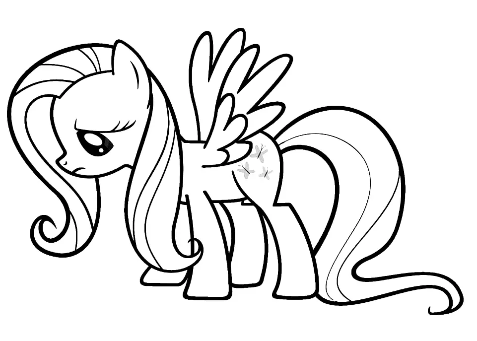 Desenhos de Fluttershy Para Colorir 28