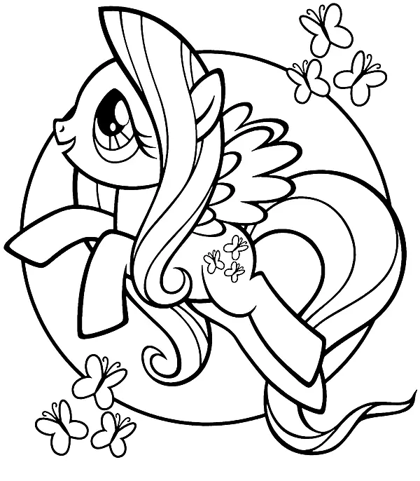 Desenhos de Fluttershy Para Colorir 3