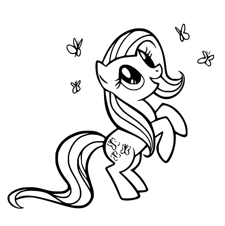 Desenhos de Fluttershy Para Colorir 30