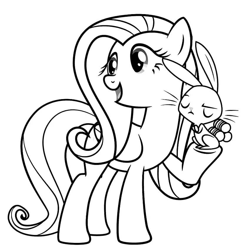 Desenhos de Fluttershy Para Colorir 31