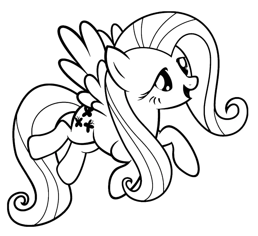 Desenhos de Fluttershy Para Colorir 32