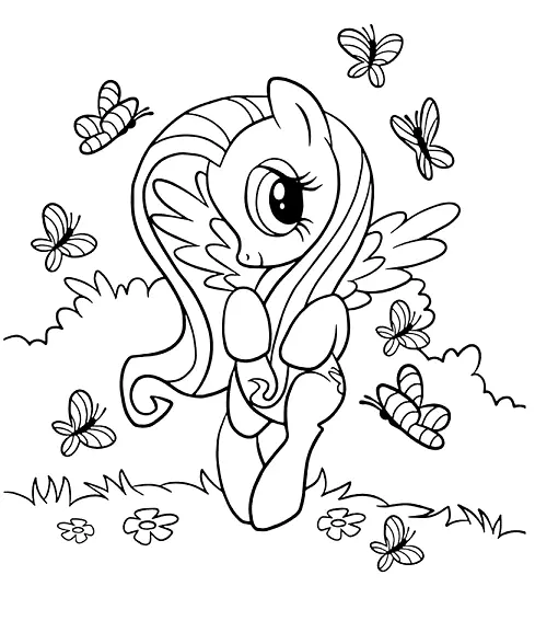 Desenhos de Fluttershy Para Colorir 33