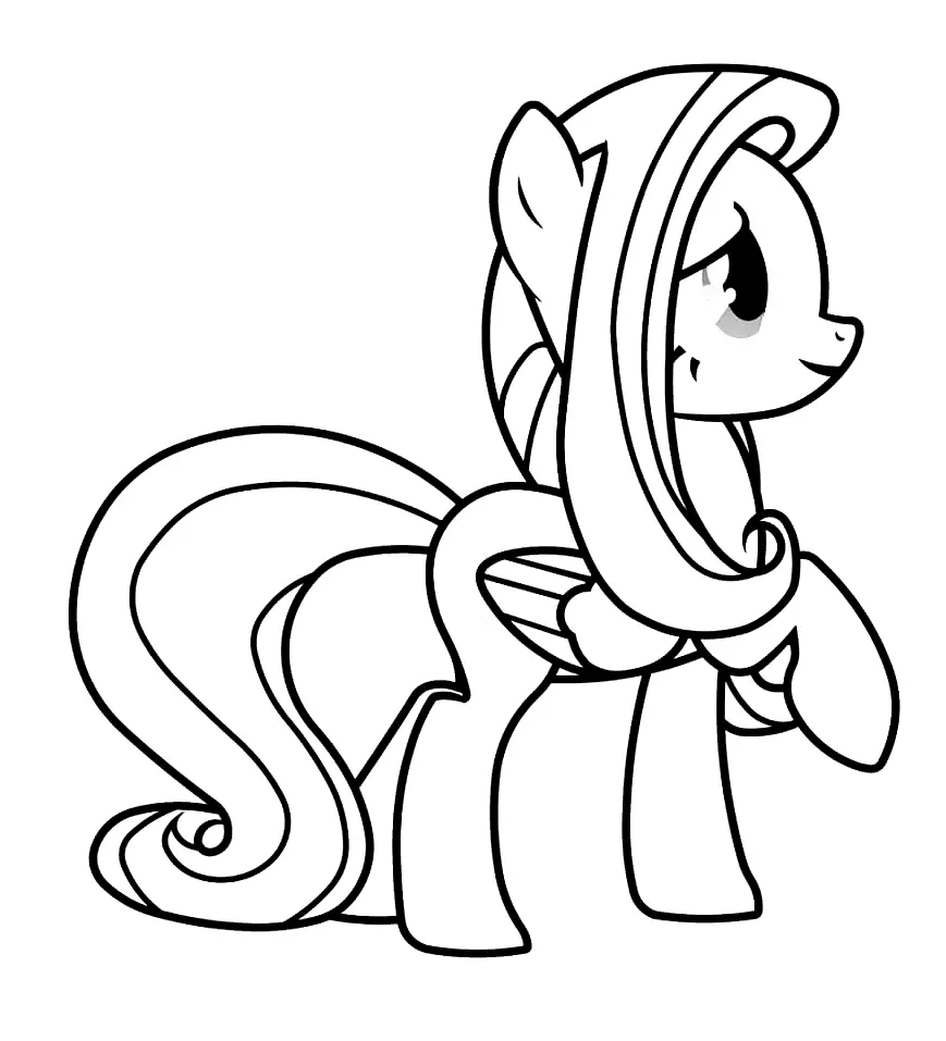 Desenhos de Fluttershy Para Colorir 34