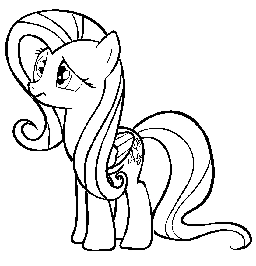 Desenhos de Fluttershy Para Colorir 37