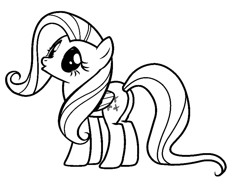 Desenhos de Fluttershy Para Colorir 39