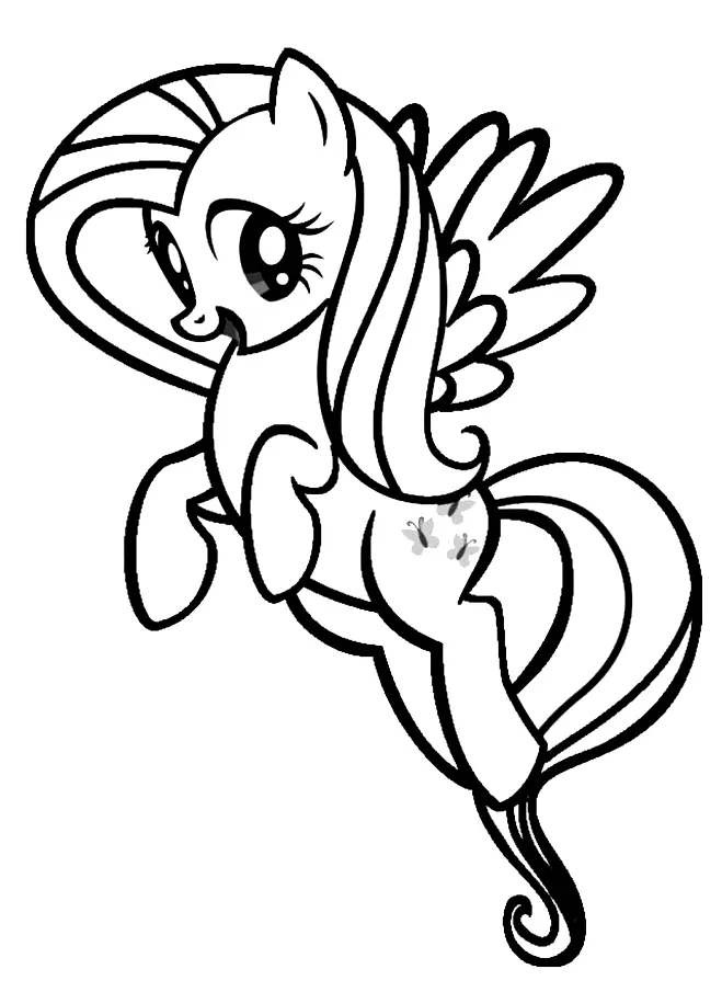 Desenhos de Fluttershy Para Colorir 40