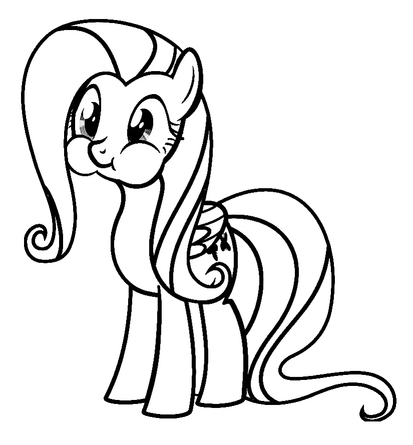 Desenhos de Fluttershy Para Colorir 41