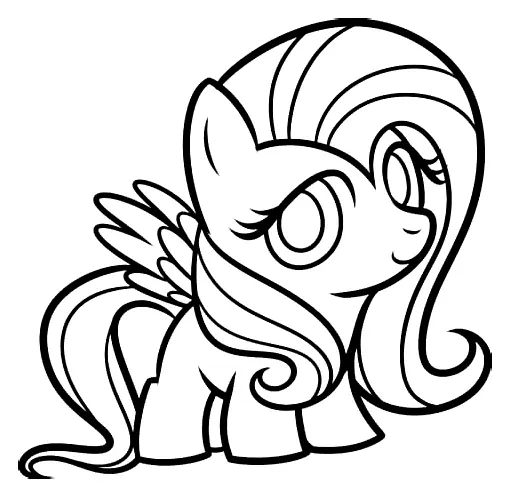 Desenhos de Fluttershy Para Colorir 43